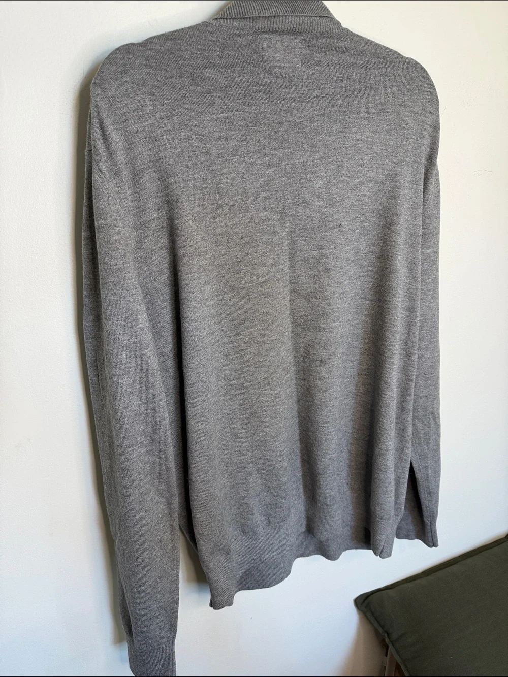 Stafford Light Gray Men's Turtleneck Sweater